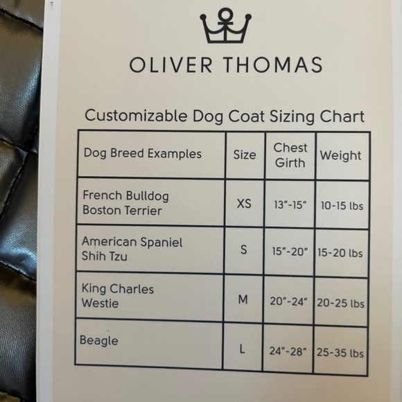NWT Oliver Thomas Dog coat/jacket - Picture 3 of 8
